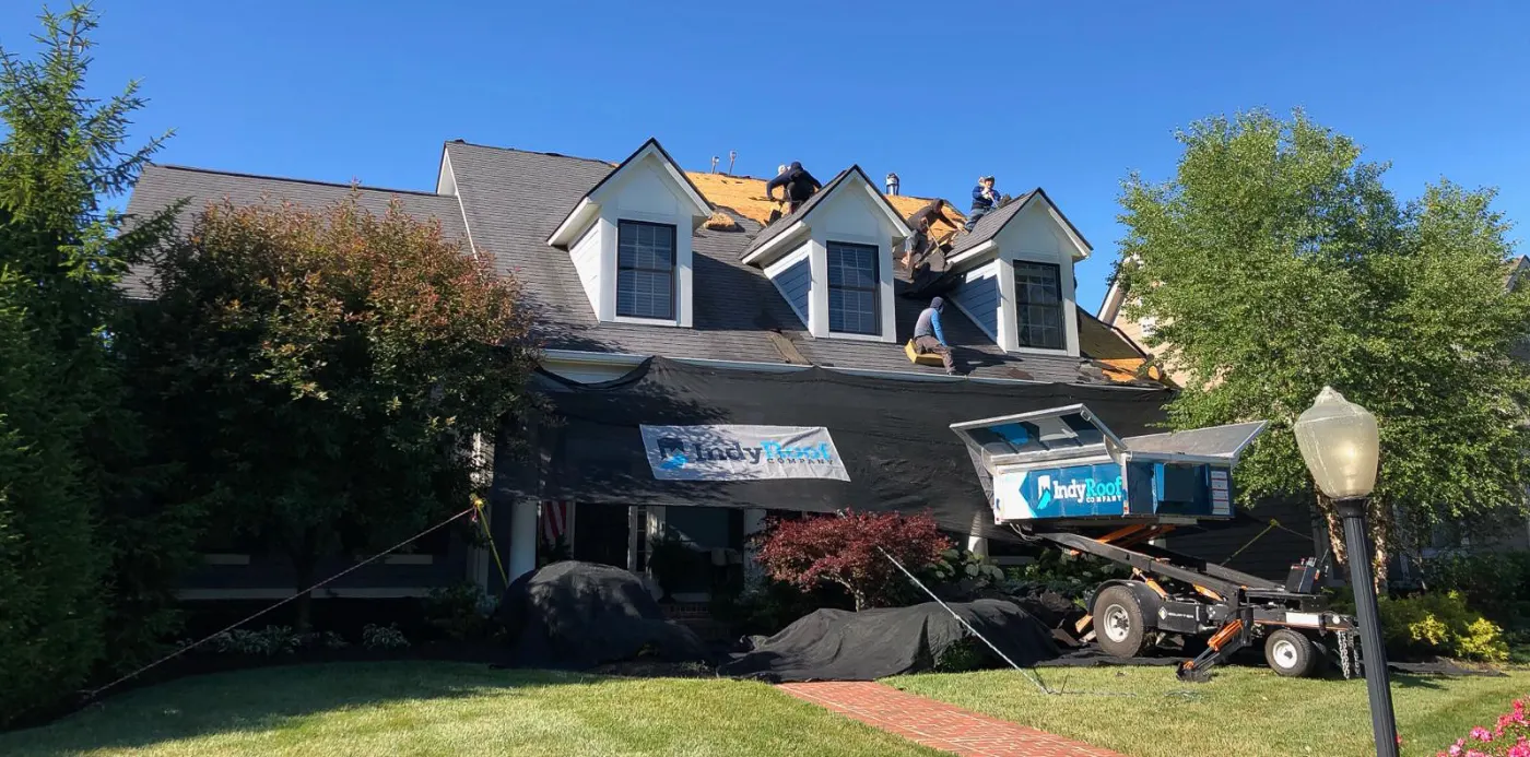 Storm damage documentation on a Smokey Row Estates commercial building